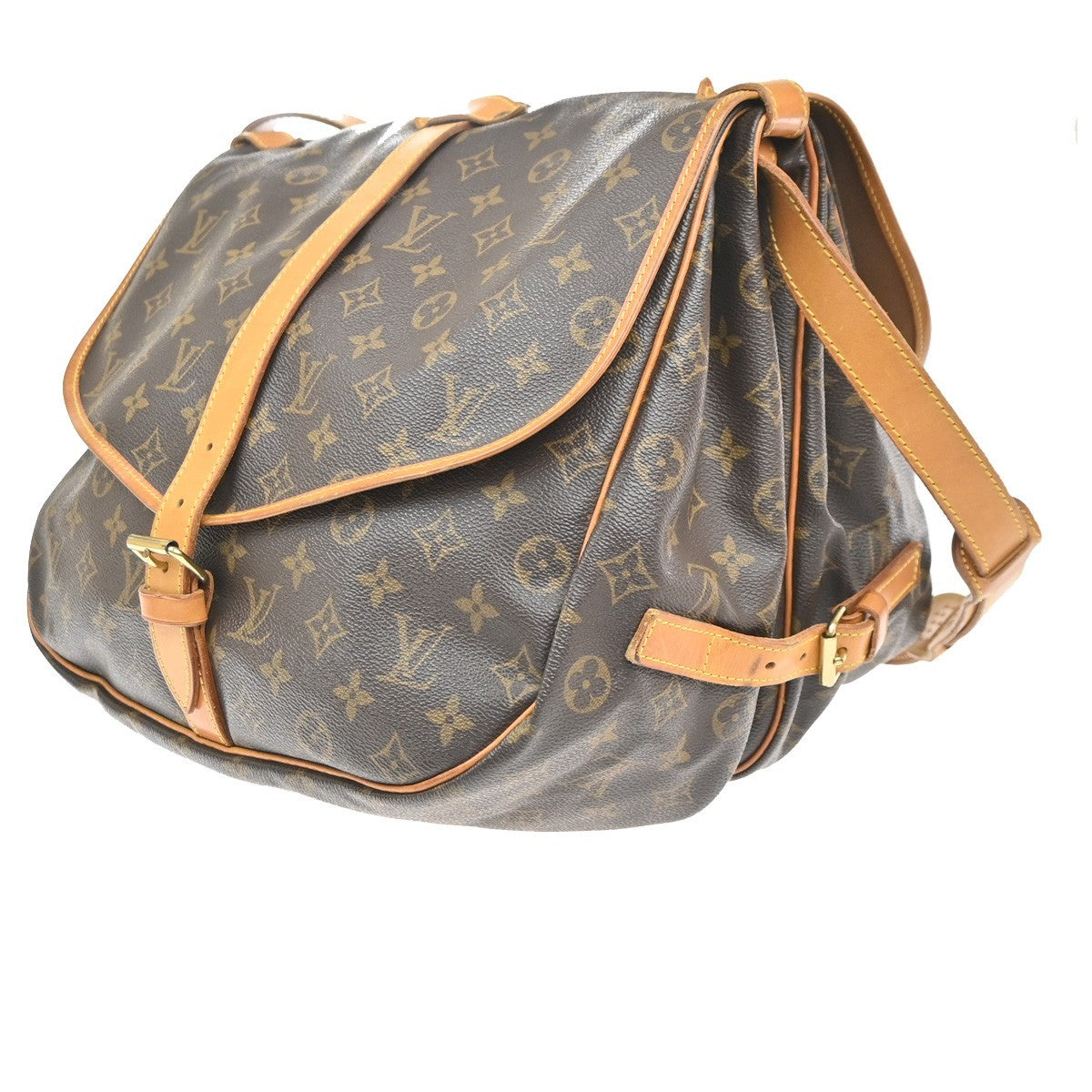 LOUIS VUITTON Saumur 35 Shoulder Bag Monogram Leather BN France M42254 74KC864