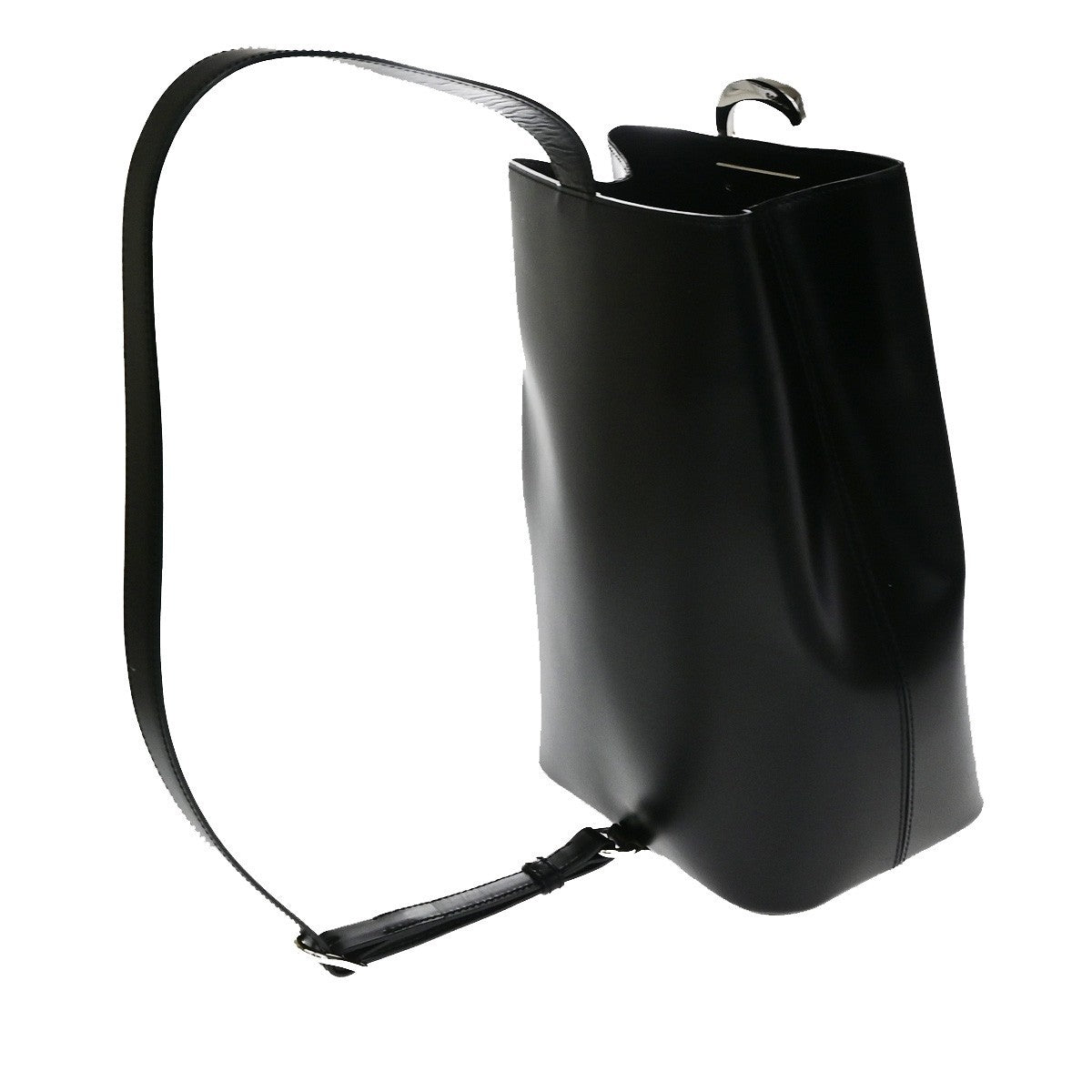 CARTIER Logo Panthere Shoulder Hand Bag Leathe Black France 76CB065