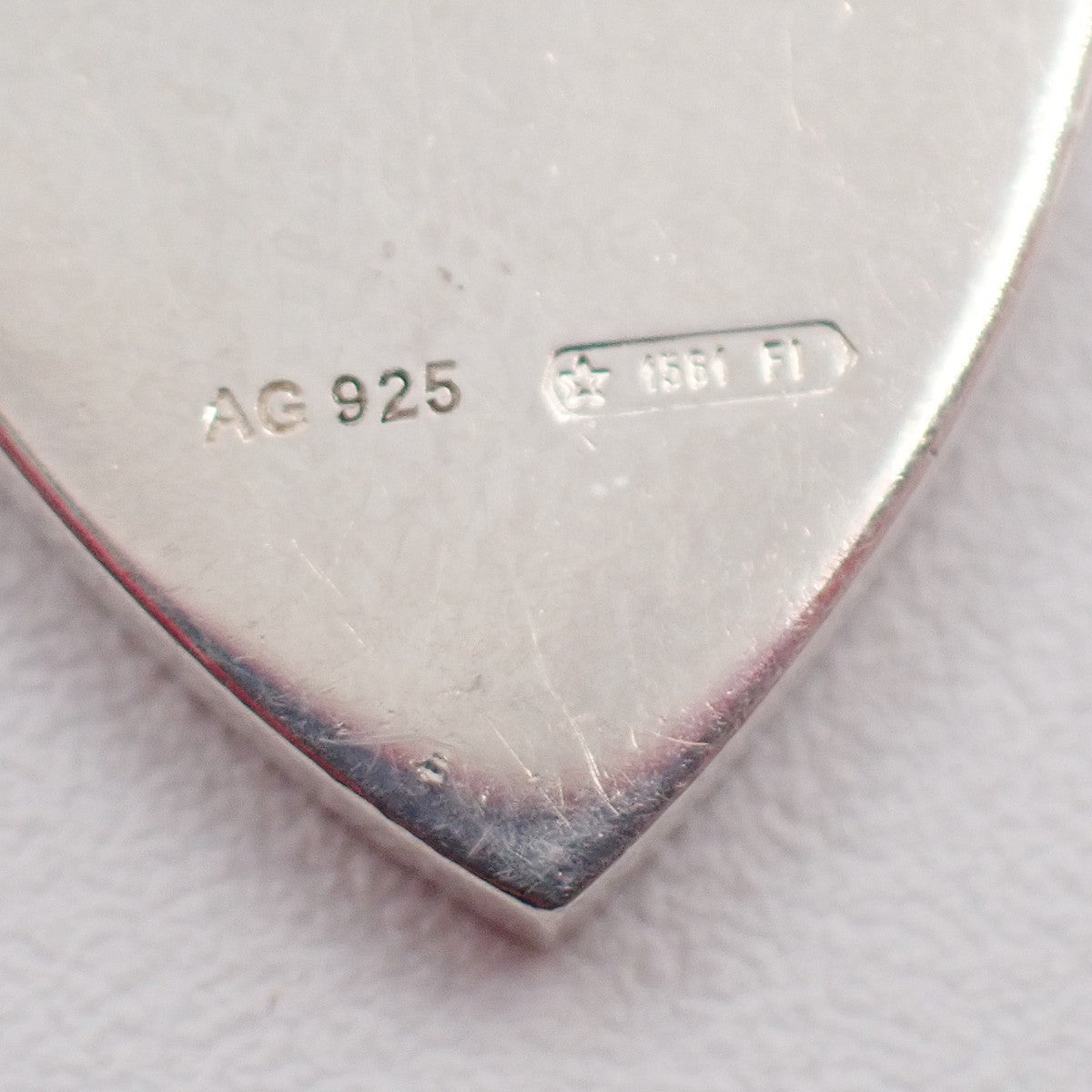 GUCCI Logo Trademark Heart Pendant Bracelet Ag 925 Silver Italy 09KP563