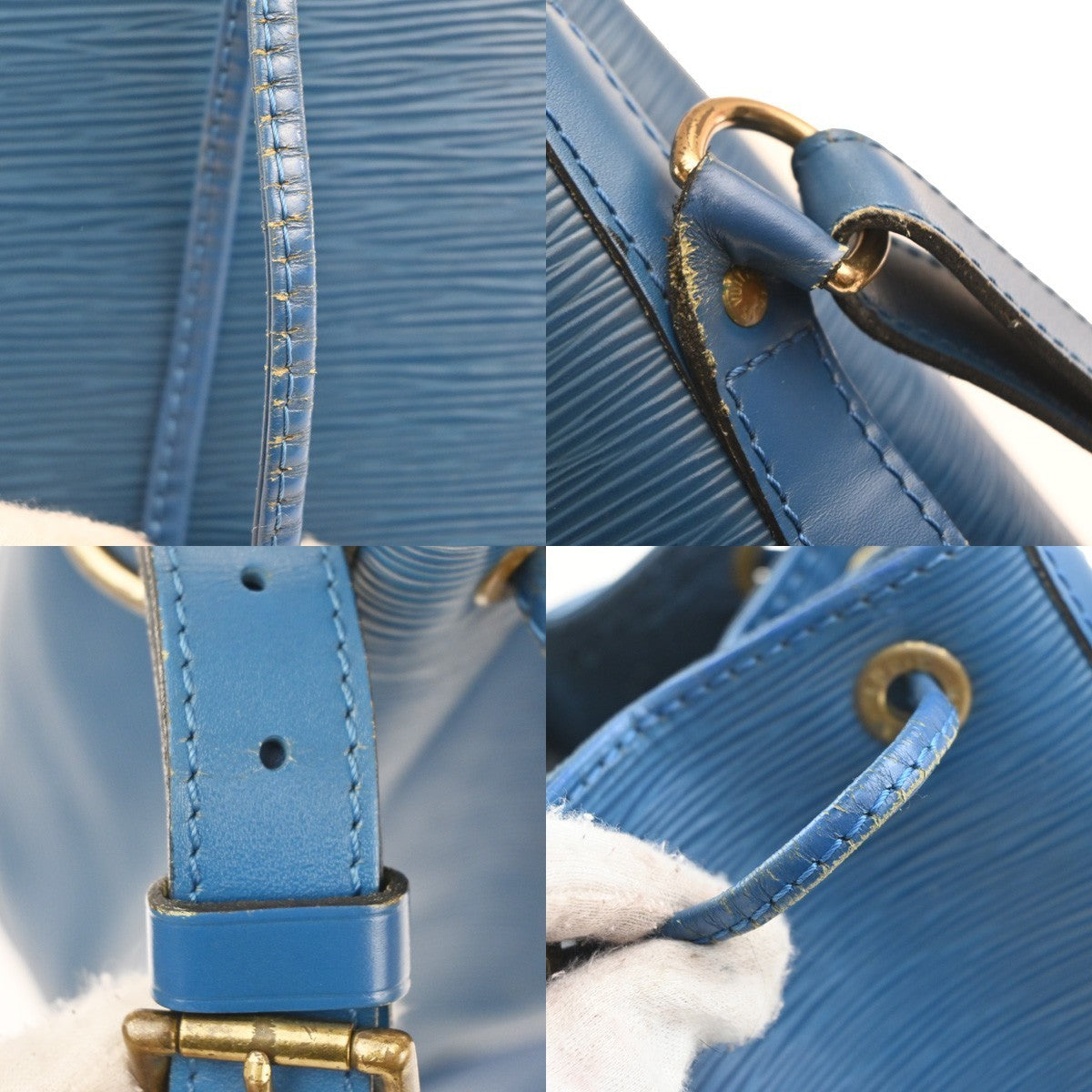 LOUIS VUITTON Noe GM Drawstring Shoulder Bag Epi Leather Blue M44005 80MA217