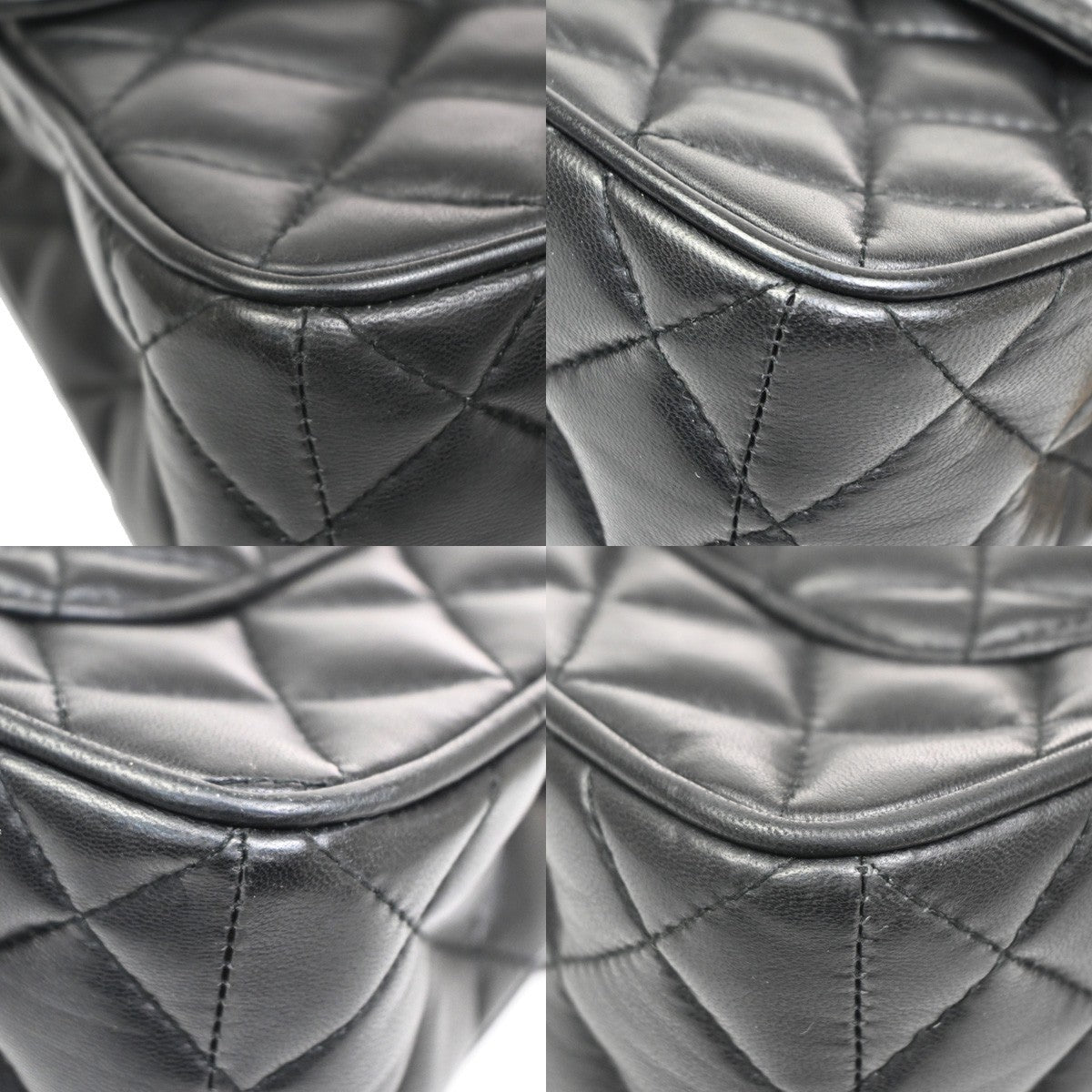 GIVENCHY Logo Chain Shoulder Hand Bag Leather Black GHW 67CA565