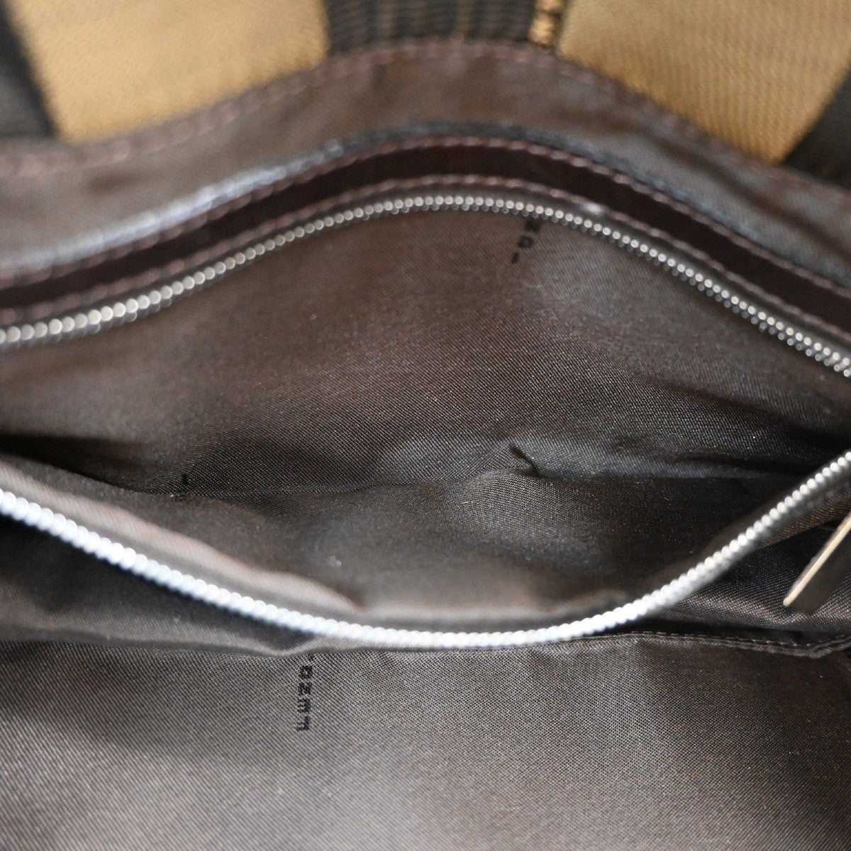 FENDI Pequin Shoulder Hand Bag Canvas Leather Brown SHW Italy 35CA962