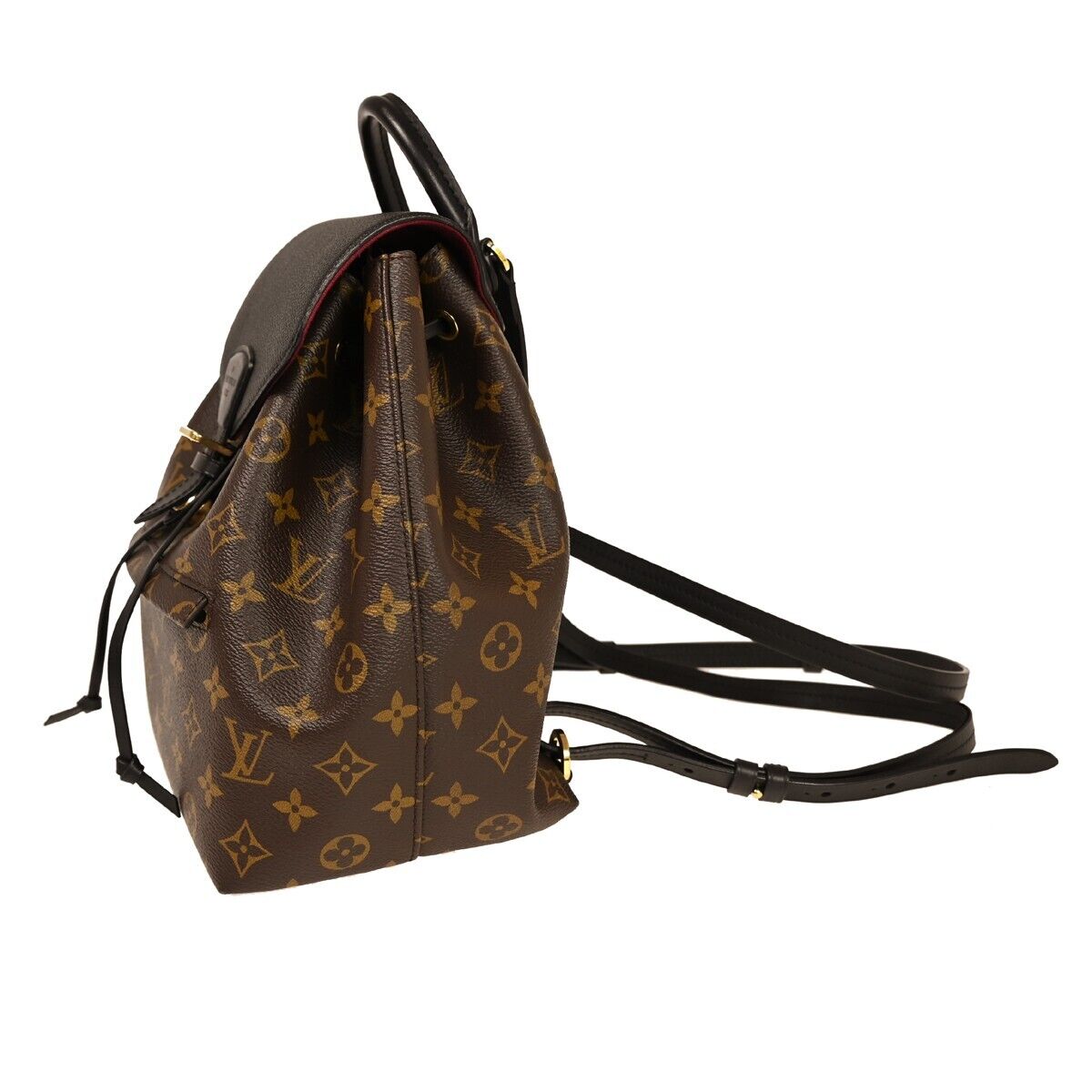 LOUIS VUITTON Montsouris PM Backpack Bag Monogram Leather Brown M45515 321RH692