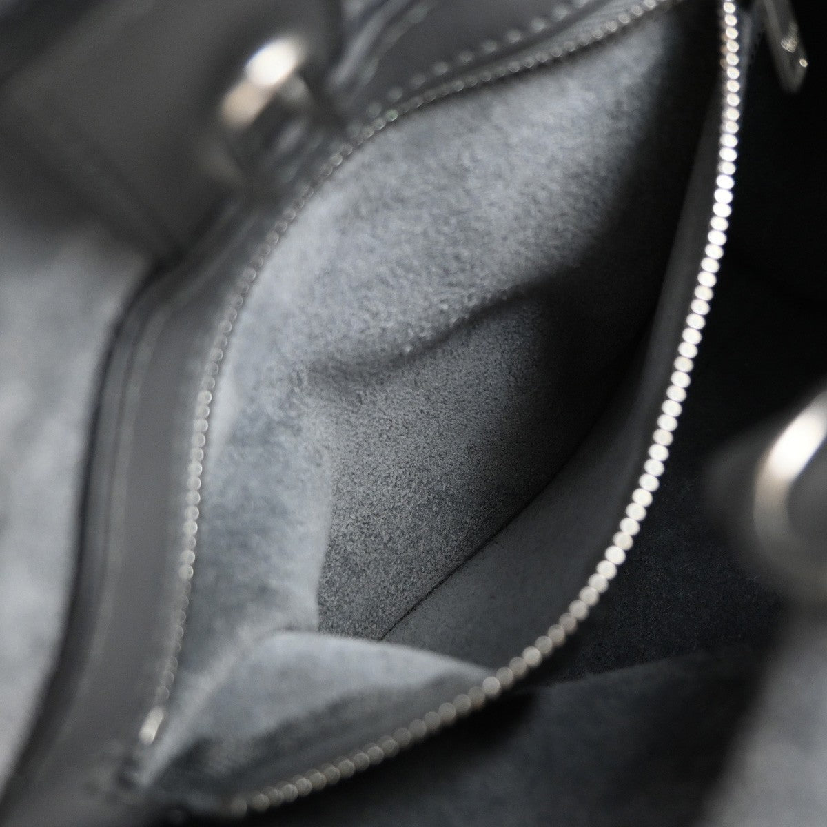 CELINE Logo Big Bag 2Way Shoulder Hand Bag Leather Gray SHW Italy 52RF736