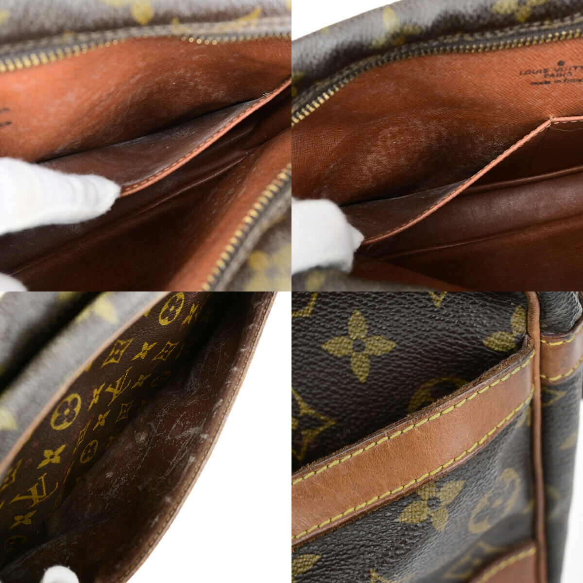 LOUIS VUITTON Compiegne 28 Clutch Hand Bag Monogram Leather Brown M51845 66YG803