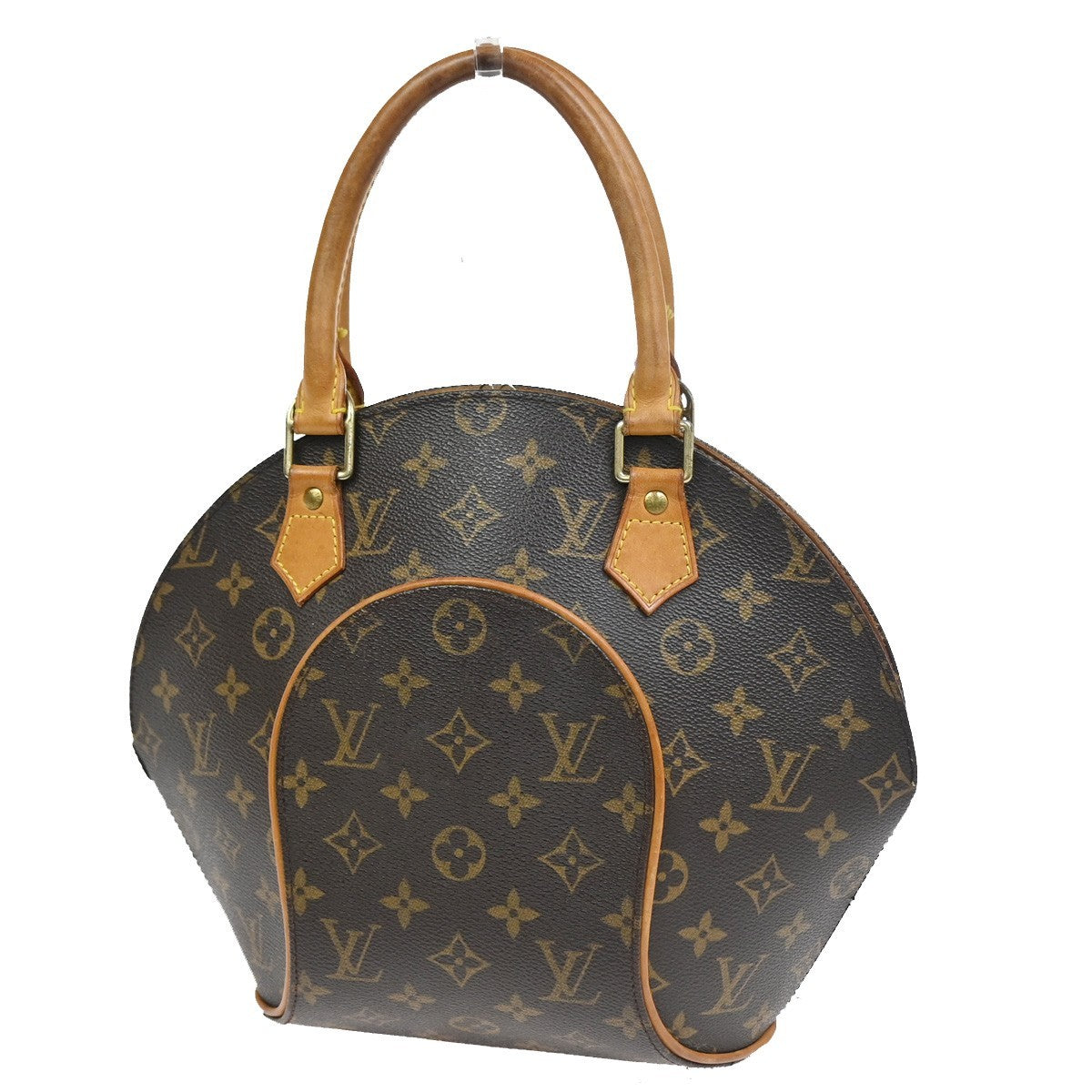 LOUIS VUITTON LV Logo Ellipse PM Hand Bag Monogram Leather Brown M51127 78CA828