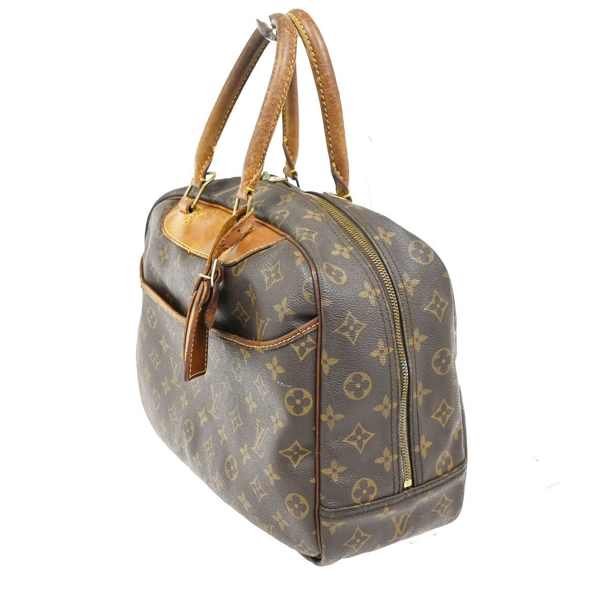 LOUIS VUITTON LV Logo Deauville Hand Bag Monogram Leather Brown M47270 62CA790