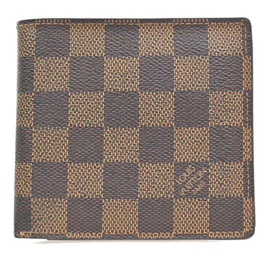 11.Live LOUIS VUITTON Portefeuille Marco Wallet Damier Leather N61675 66KC307