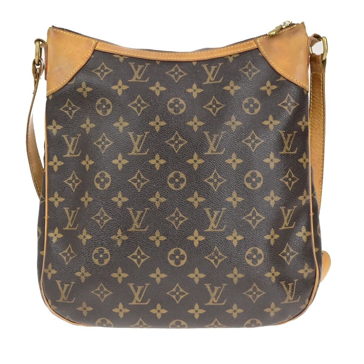 LOUIS VUITTON Odeon MM Shoulder Bag Monogram Leather Brown France M56389 83ED232