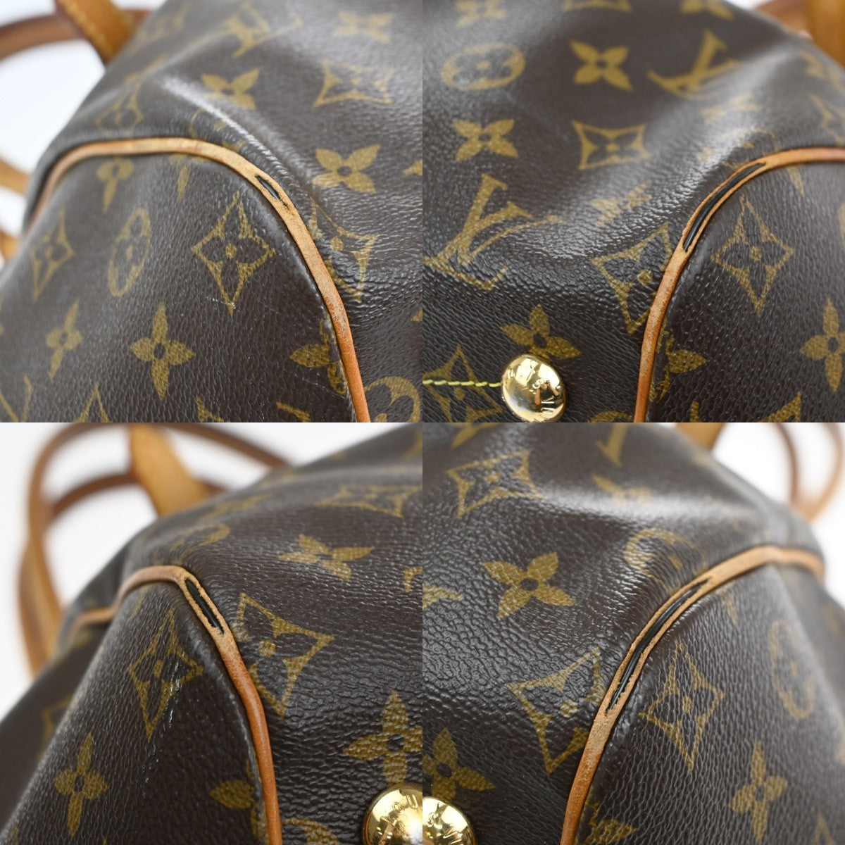 LOUIS VUITTON LV Tivoli GM Shoulder Bag Monogram Leather Brown M40144 70MA640