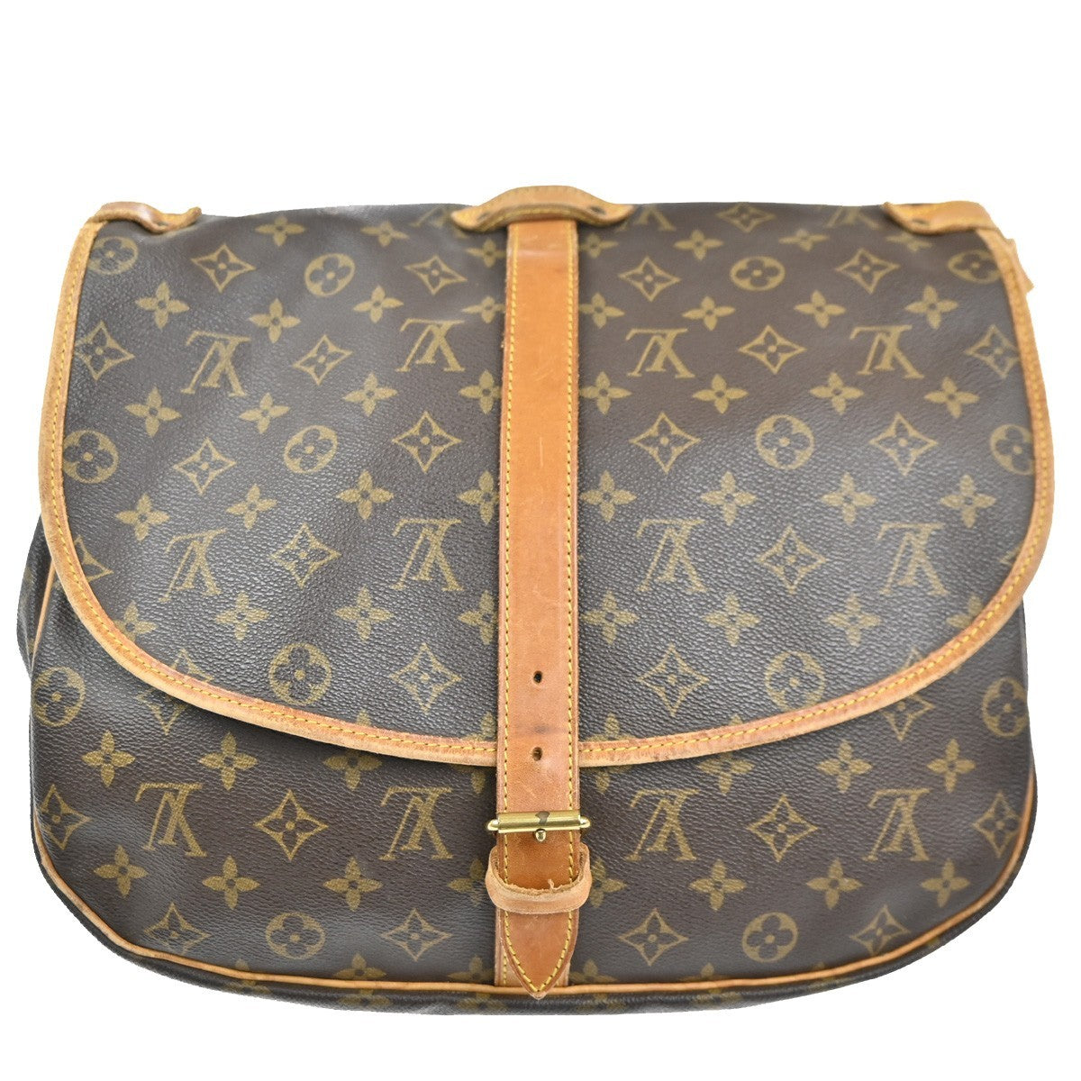 LOUIS VUITTON Saumur 35 Shoulder Bag Monogram Leather BN France M42254 82MA432