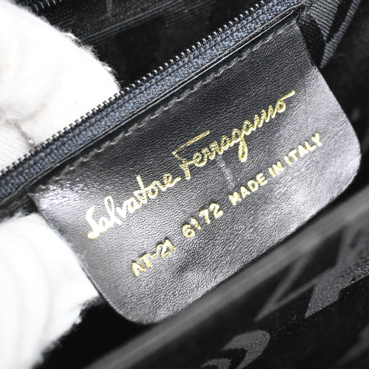SALVATORE FERRAGAMO 2Way Shoulder Hand Bag Leather Black GHW Italy 68FC130