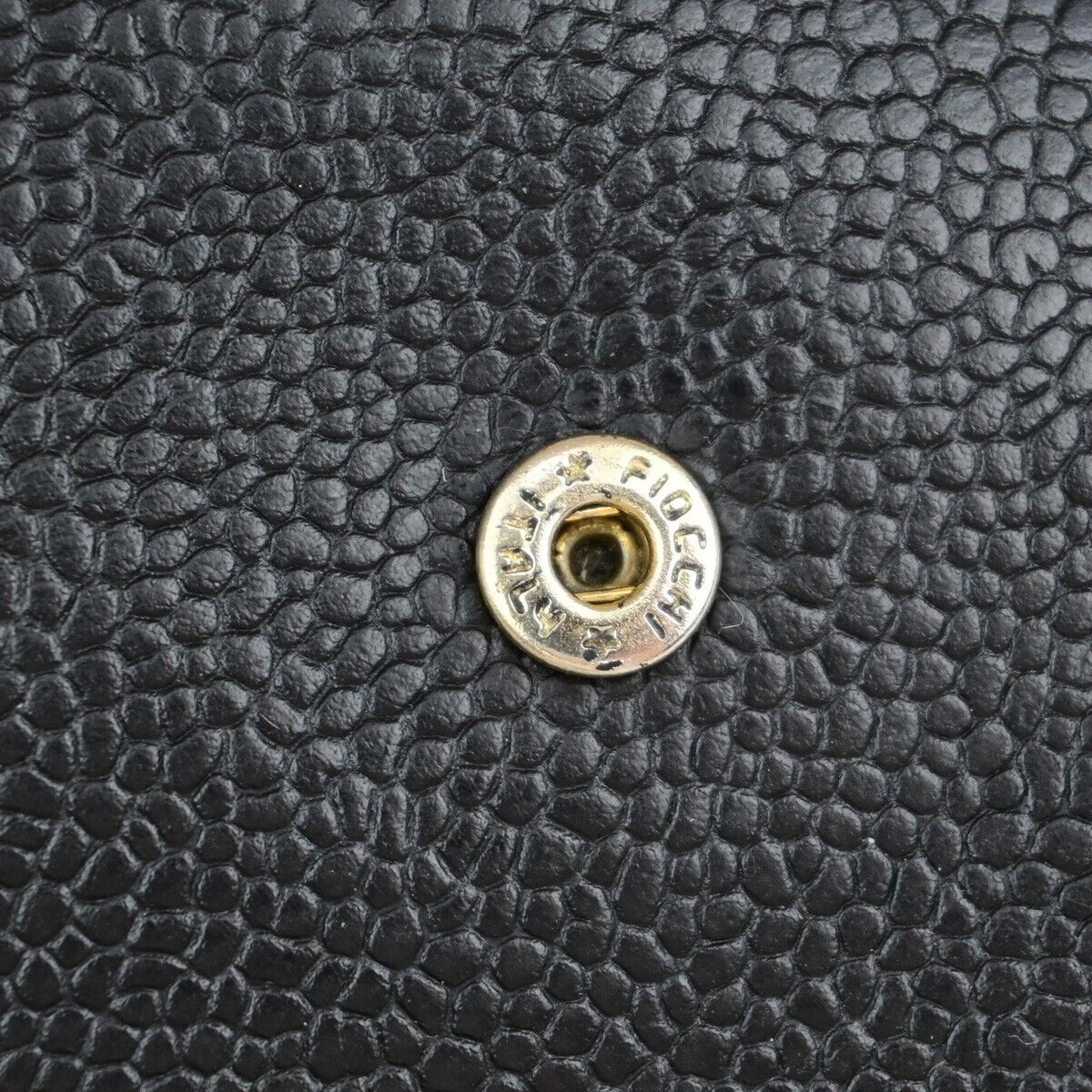 CHANEL CC Logo Cigarette Case Purse Caviar Leather Black Italy 61EB754