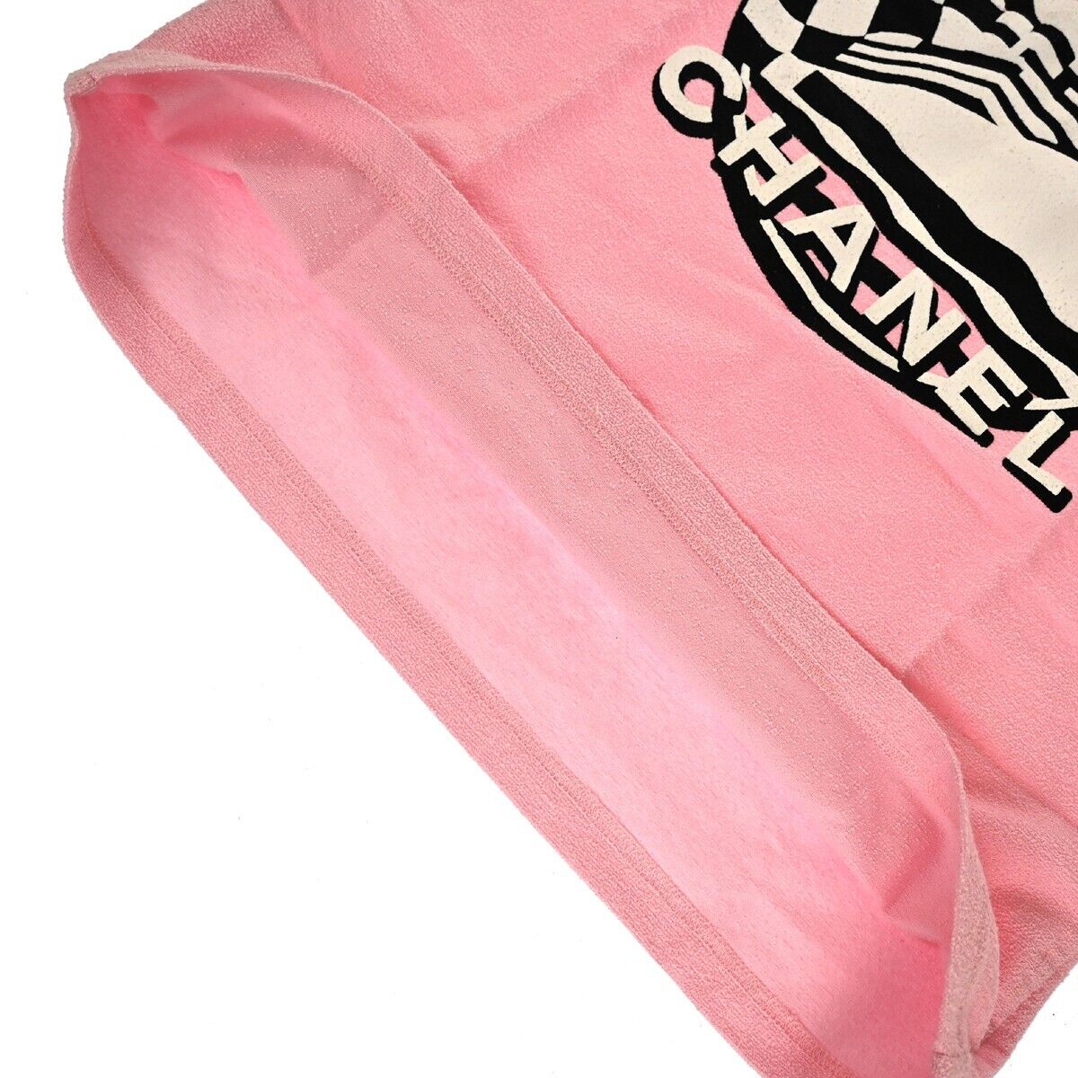 CHANEL CC Logo T-Shirt Tops #36 Cotton Blended Pink 19C Made In Italy 89RH348
