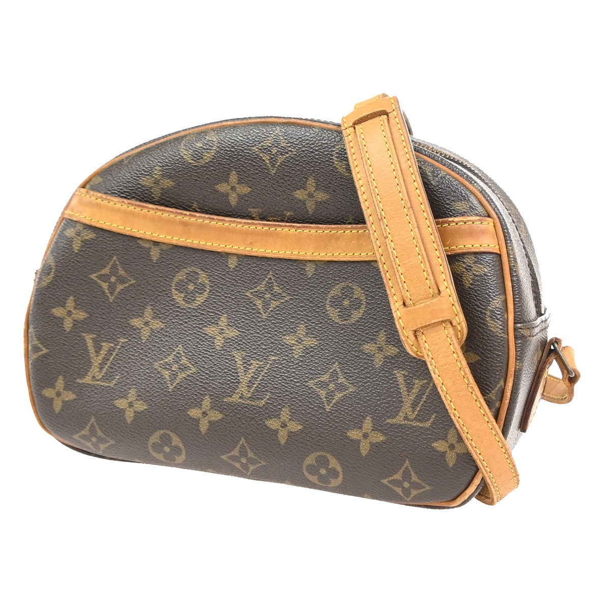 LOUIS VUITTON Blois Crossbody Shoulder Bag Monogram Leather Brown M51221 77SA029