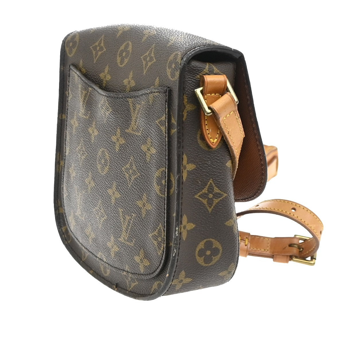 LOUIS VUITTON Saint Cloud MM Shoulder Bag Monogram Leather Brown M51243 34SA143