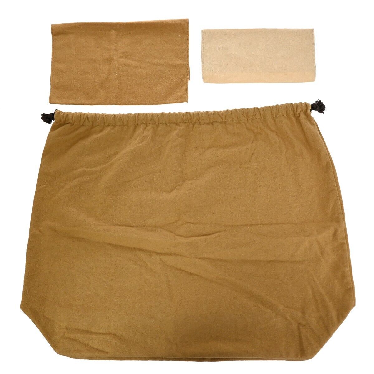 LOUIS VUITTON Logo 10 Set Dust Bag Drawstring Canvas Cotton Beige Brown 09GA871