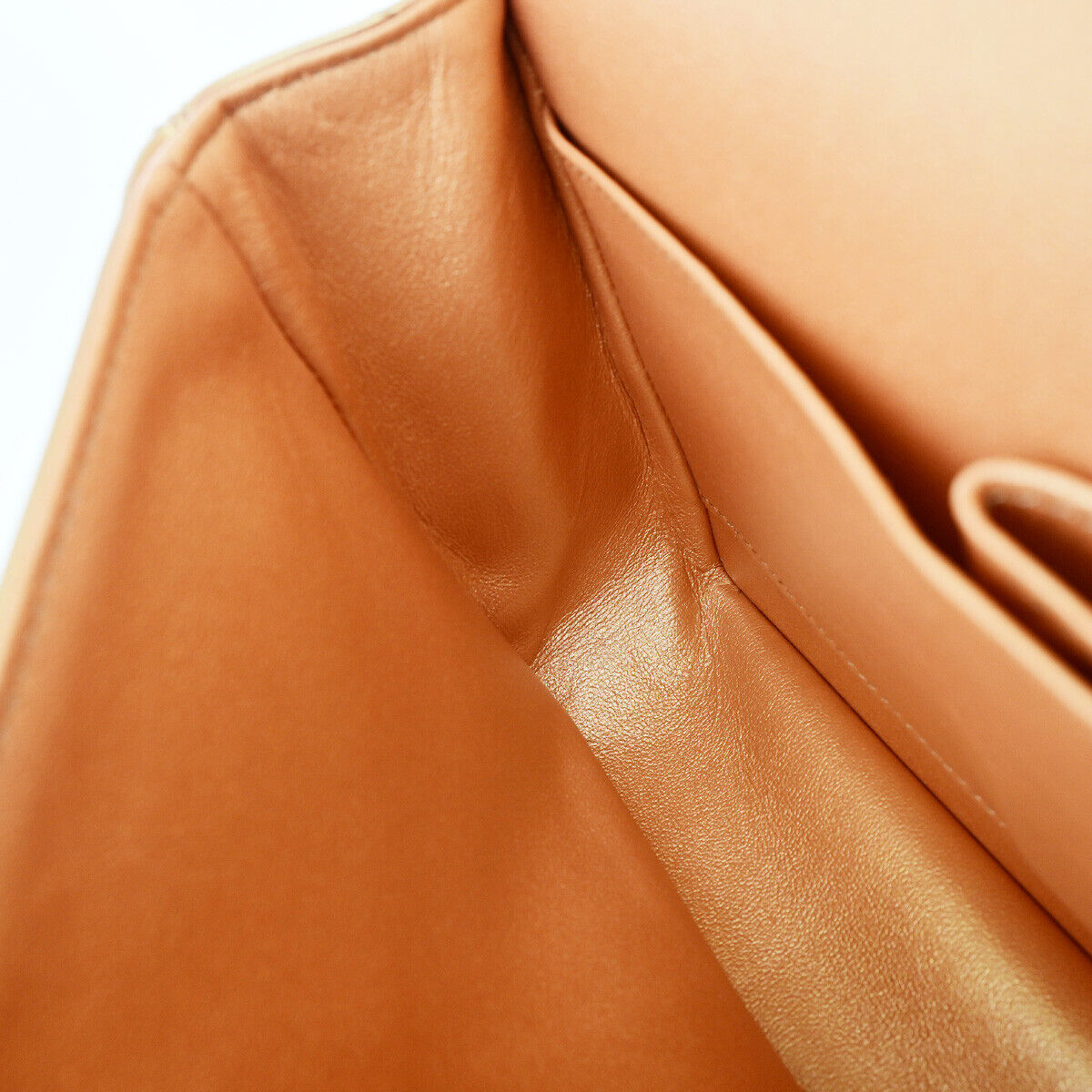 CHANEL CC Matelasse 25 Double Flap Chain Shoulder Bag Leather Pink Gold 401RK683