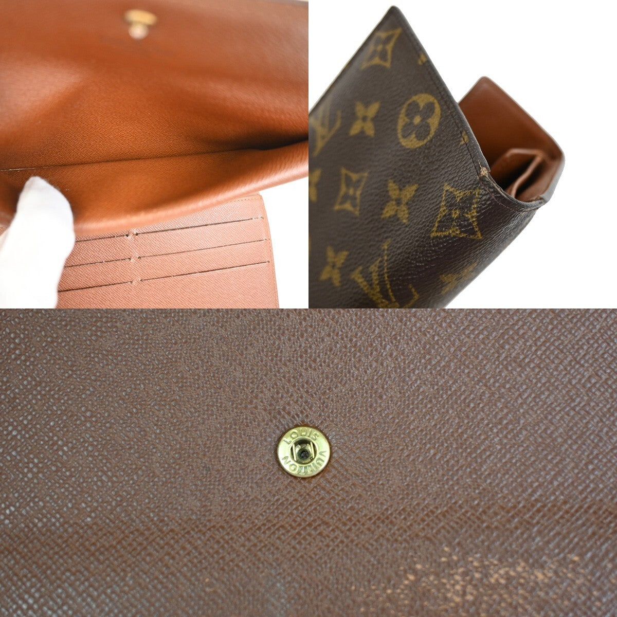 LOUIS VUITTON International Long Trifold Wallet Monogram Brown M61215 04EE198