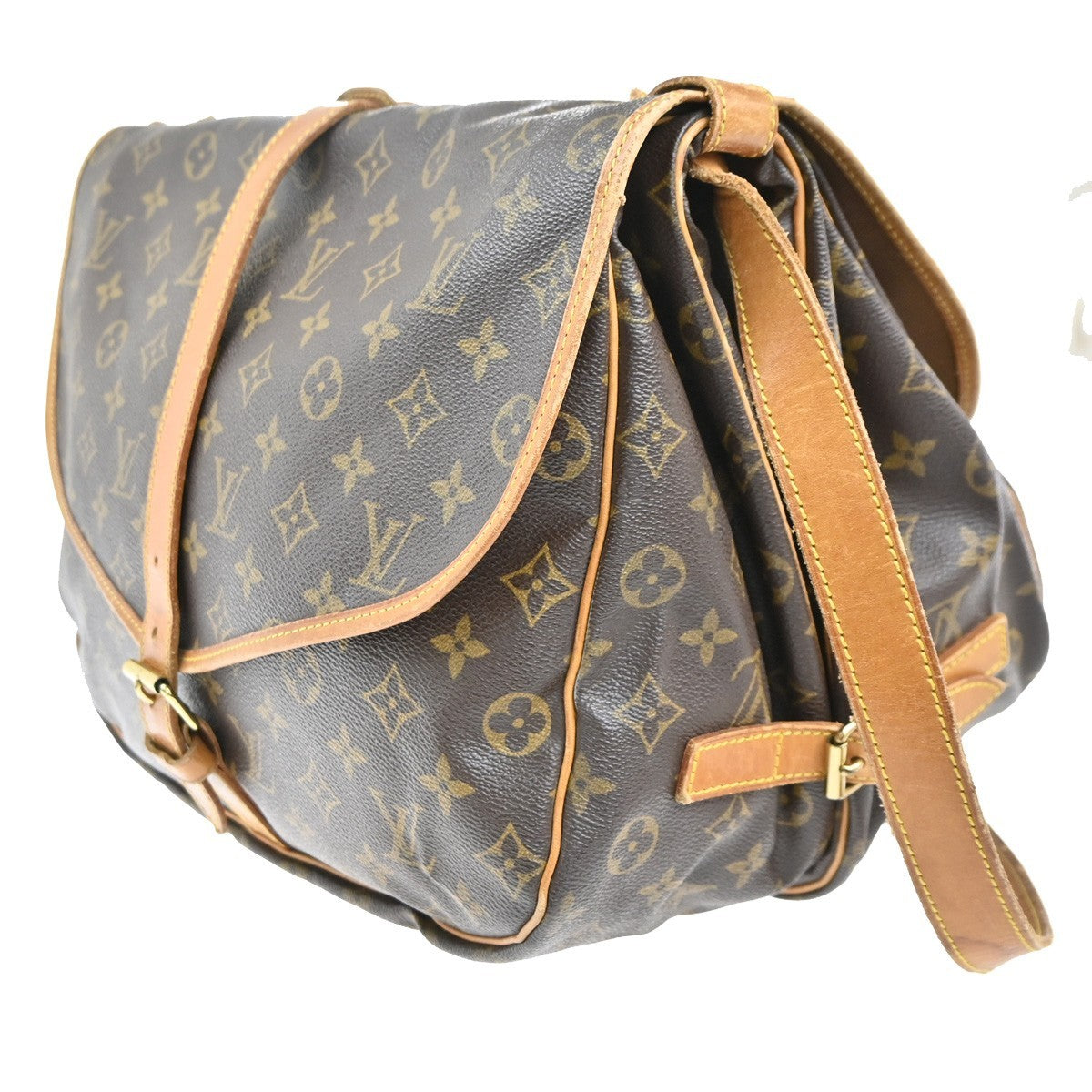 LOUIS VUITTON Saumur 35 Shoulder Bag Monogram Leather BN France M42254 82MA432