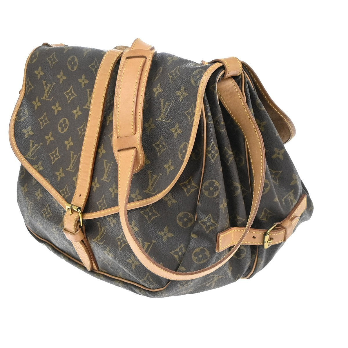 LOUIS VUITTON Saumur 35 Shoulder Bag Monogram Leather BN France M42254 76SA150