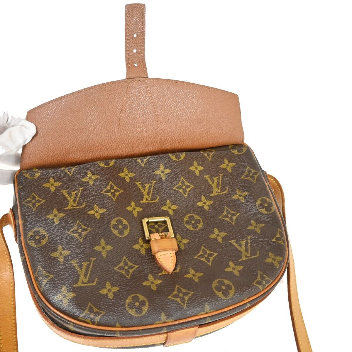 LOUIS VUITTON Jeune Fille GM Shoulder Bag Monogram Leather Brown M51225 81FA030