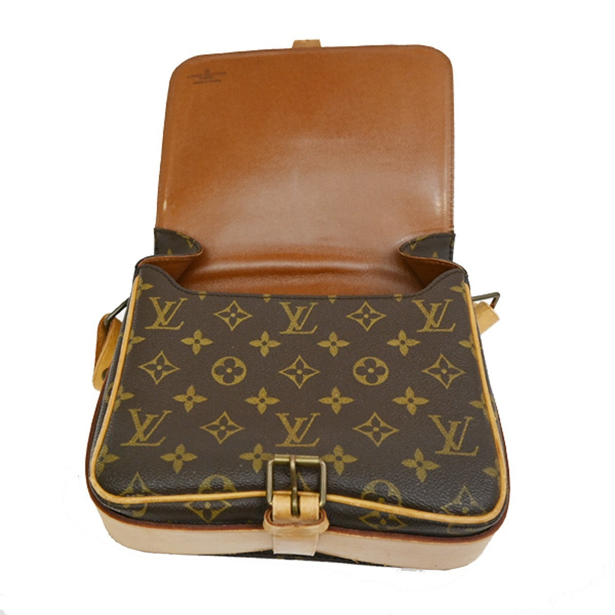 LOUIS VUITTON Cartouchiere MM Shoulder Bag Monogram Leather Brown M51253 83TA119