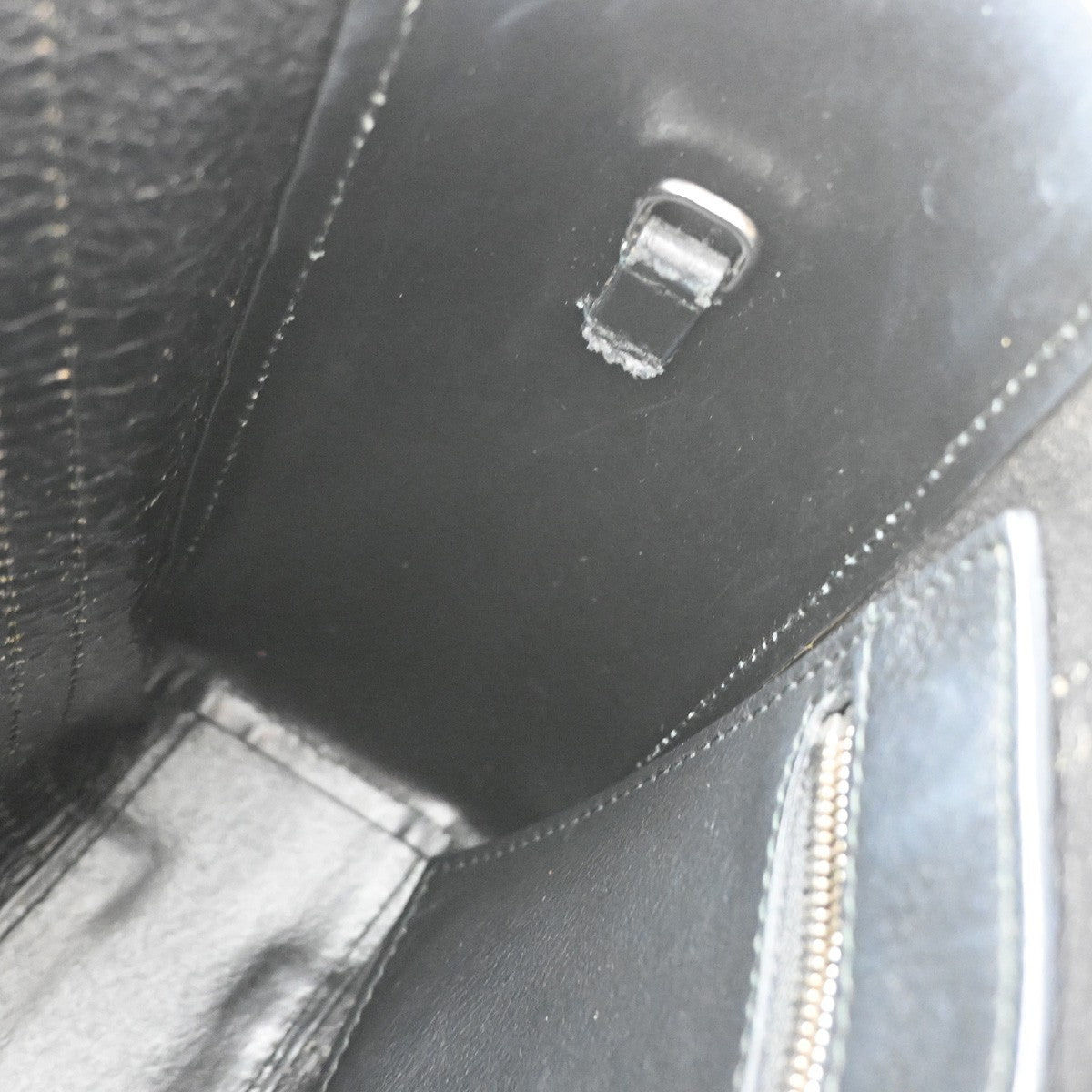 BALENCIAGA Logo Everyday Tote Hand Bag Leather Silver SHW 09CA906