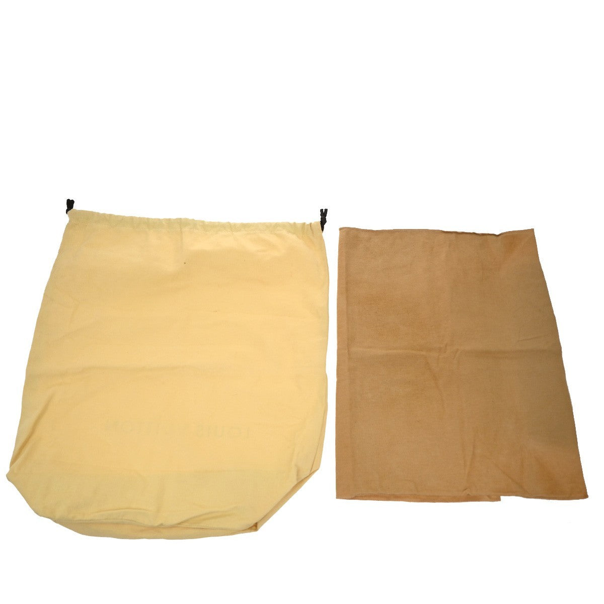 LOUIS VUITTON Logo 10 Set Dust Bag Drawstring Canvas Cotton Beige Brown 05KC822
