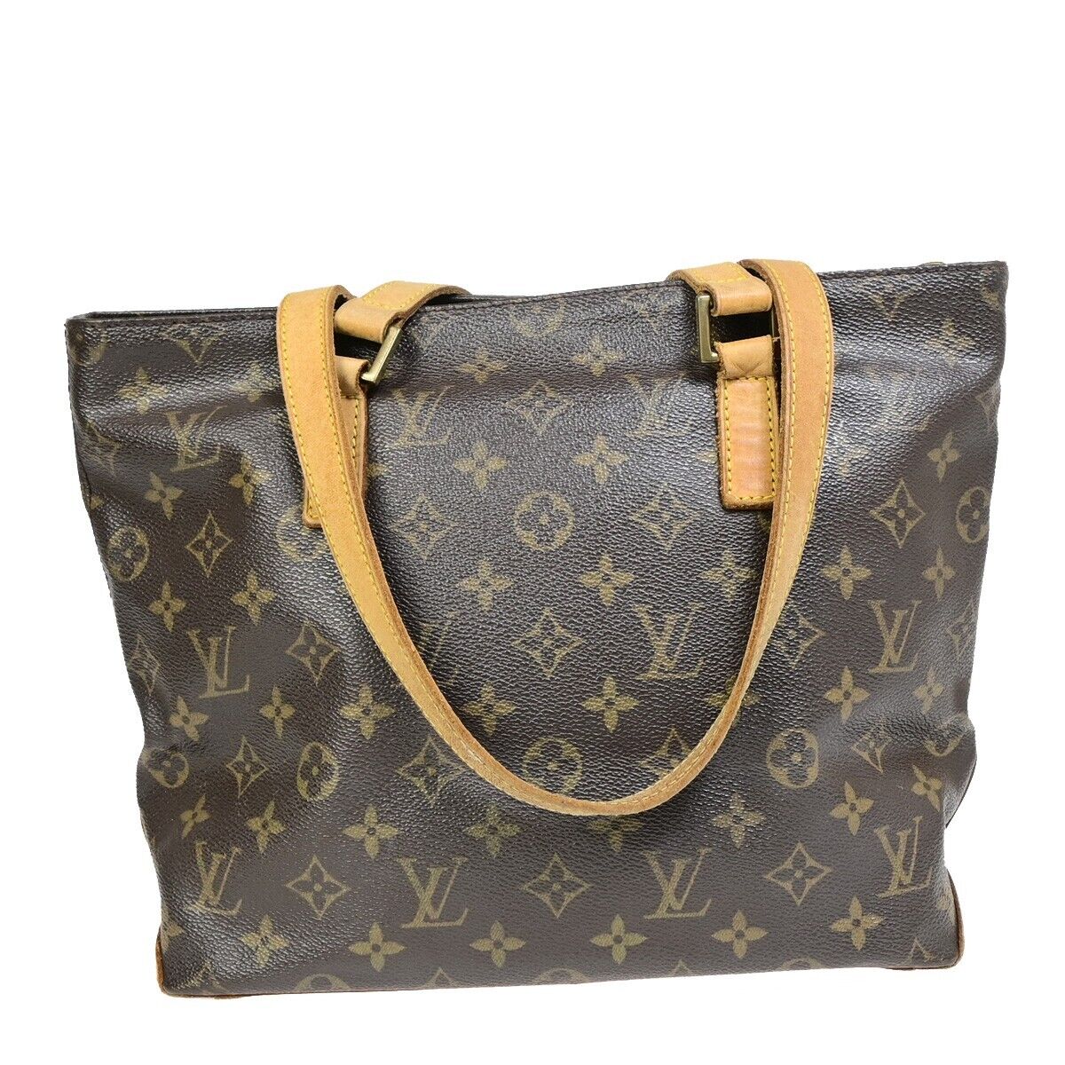 LOUIS VUITTON Cabas Piano Shoulder Bag Monogram Leather Brown M51148 38EB654