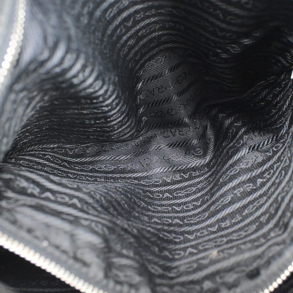 PRADA Logo Tessuto Crossbody Shoulder Bag Nylon Leather Black SHW Italy 67YG497