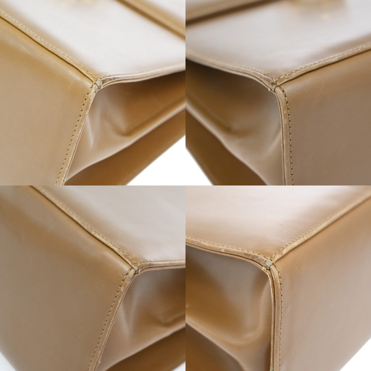 Salvatore Ferragamo Gancini Top Handle Bag Leather Brown GHW Italy 61CA782