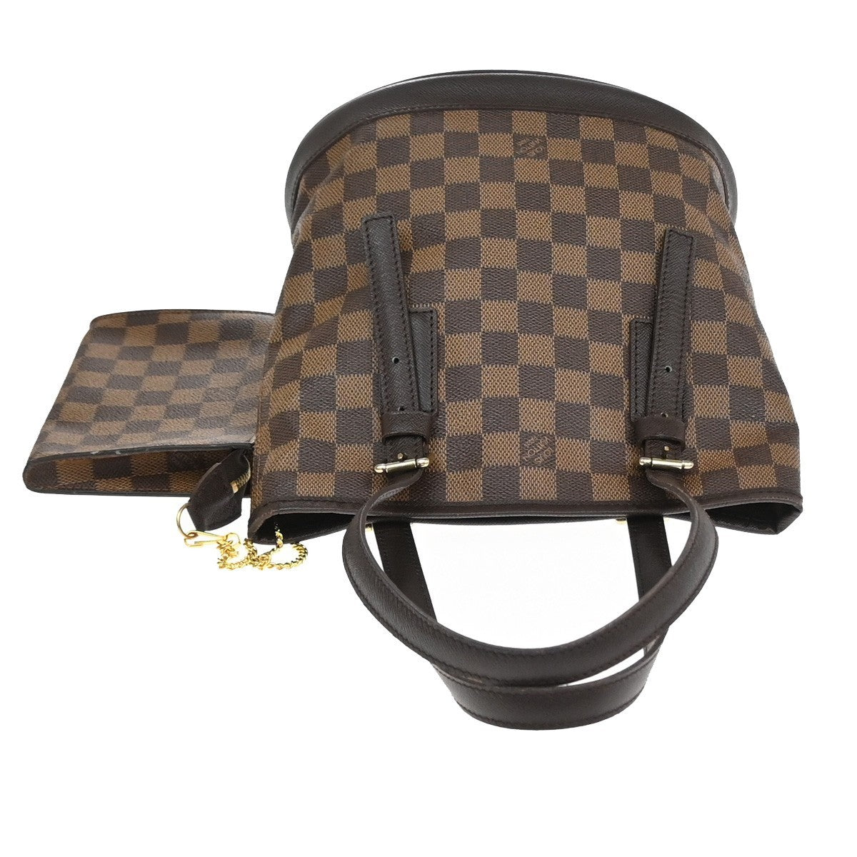 LOUIS VUITTON Marais Shoulder Bag Damier Ebene Leather Brown N42240 23YJ104