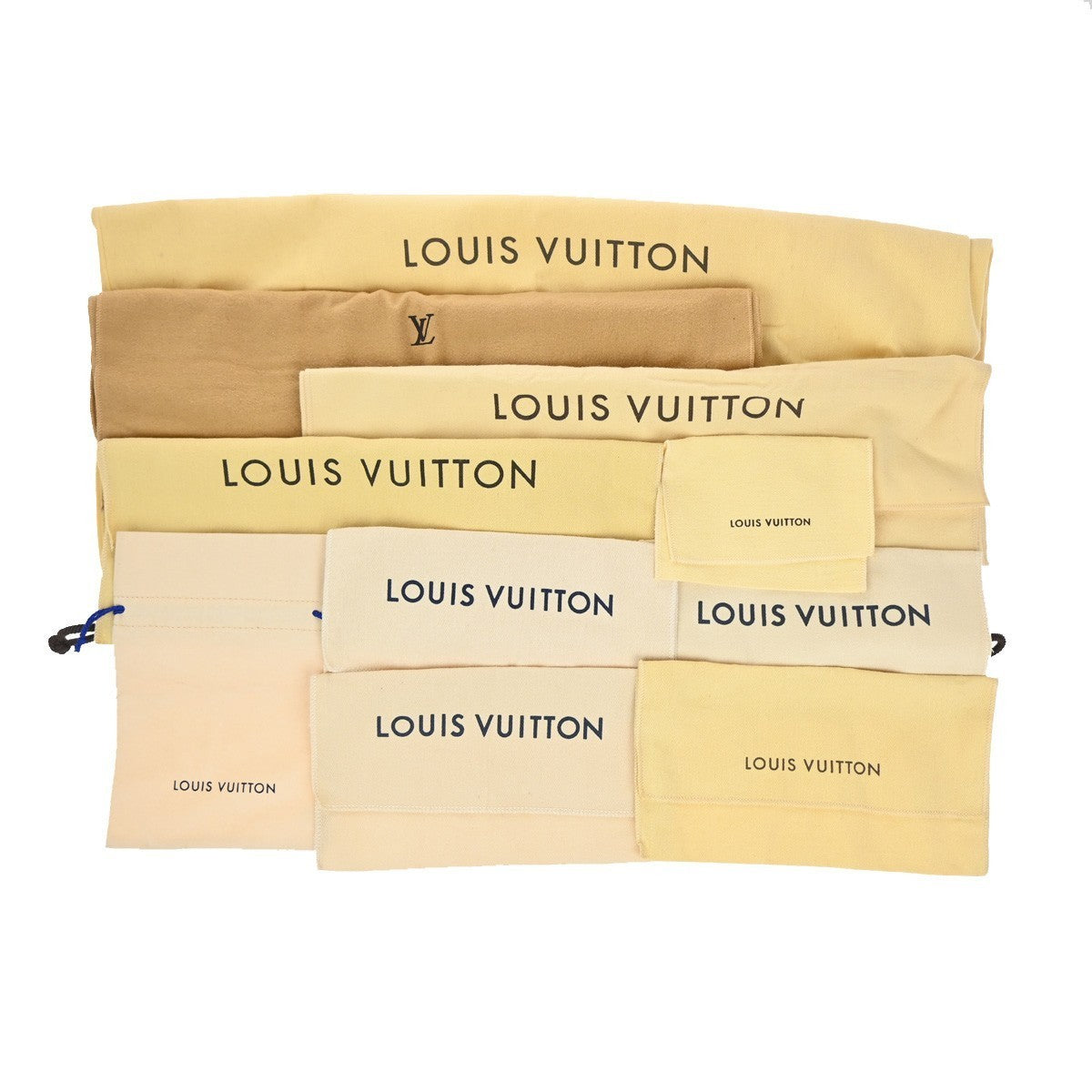 LOUIS VUITTON Logo 10 Set Dust Bag Drawstring Canvas Cotton Beige Brown 09KB124