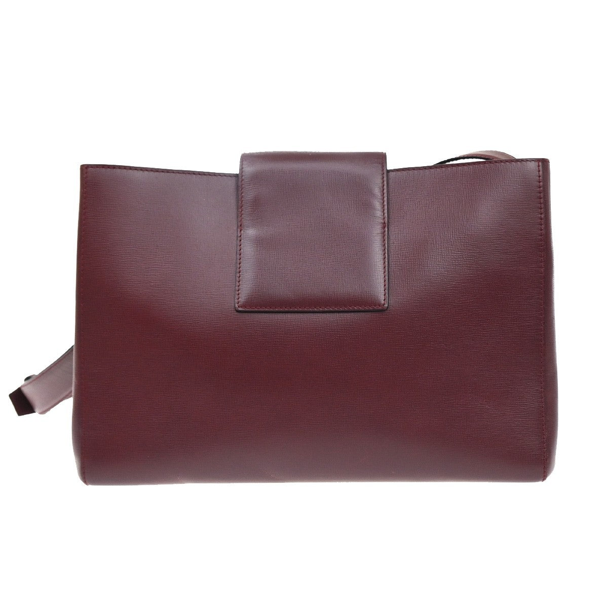 MUST DE CARTIER 2C Logo Crossbody Shoulder Bag Leather Red GHW  Frence 34SA083