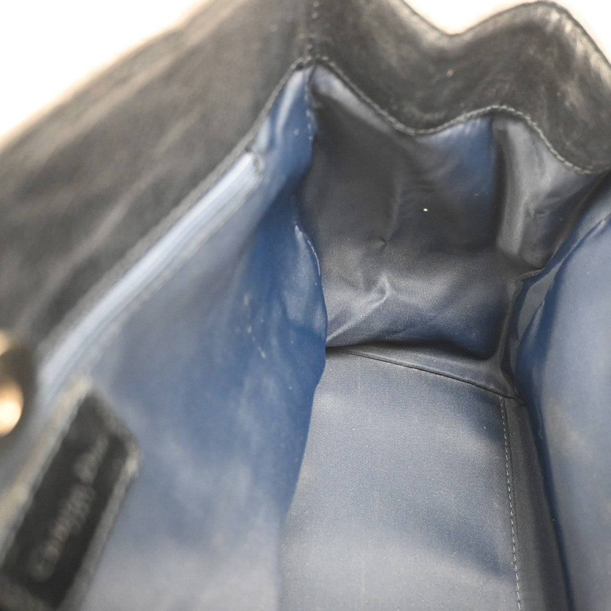 CHRISTIAN DIOR Trotter Flight Hand Tote Bag Denim Leather Blue SHW Italy 50ZA292