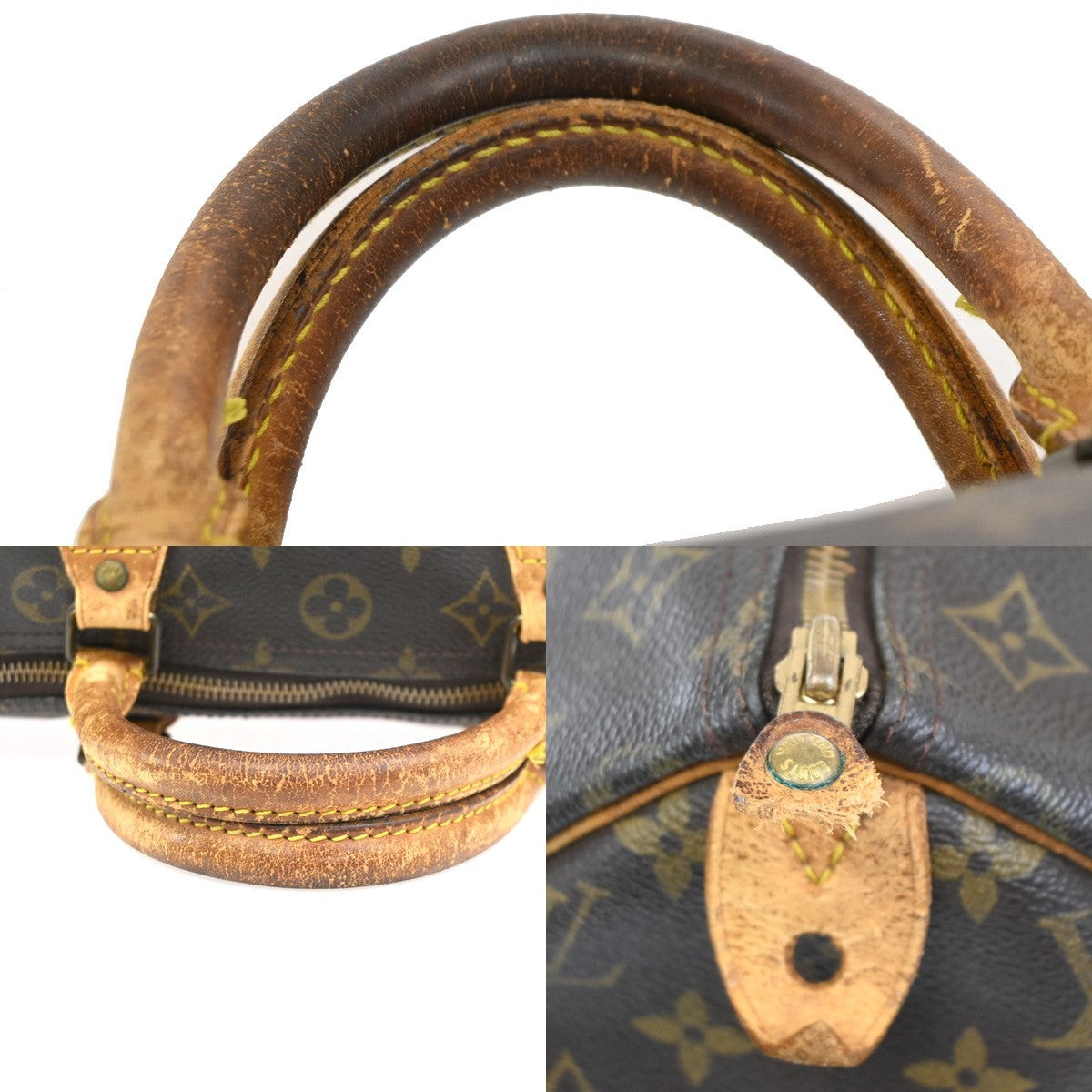 LOUIS VUITTON Speedy 30 Travel Hand Bag Monogram Leather Brown M41526  70PA010