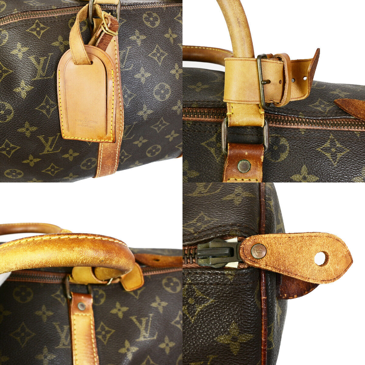 LOUIS VUITTON Keepall 45 Travel Hand Bag Monogram Leather Brown M41428 64SJ094