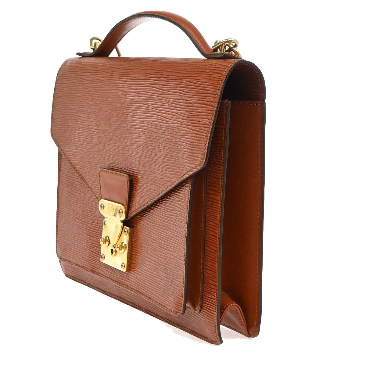 LOUIS VUITTON Monceau 2Way Shoulder Hand Bag Epi Leather Brown M52123 81YH920