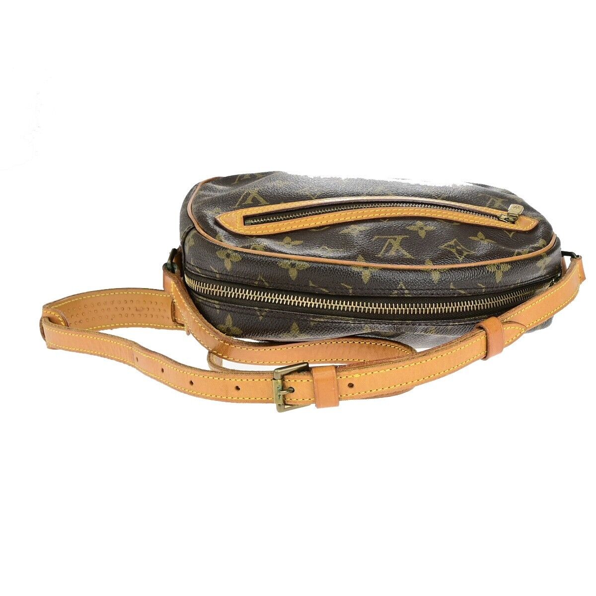 LOUIS VUITTON Senlis Shoulder Bag Monogram Leather Brown France M51222 31ED197