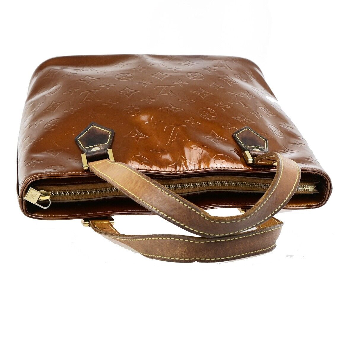 LOUIS VUITTON Houston Shoulder Bag Monogram Vernis Leather Bronze M91122 05EC927