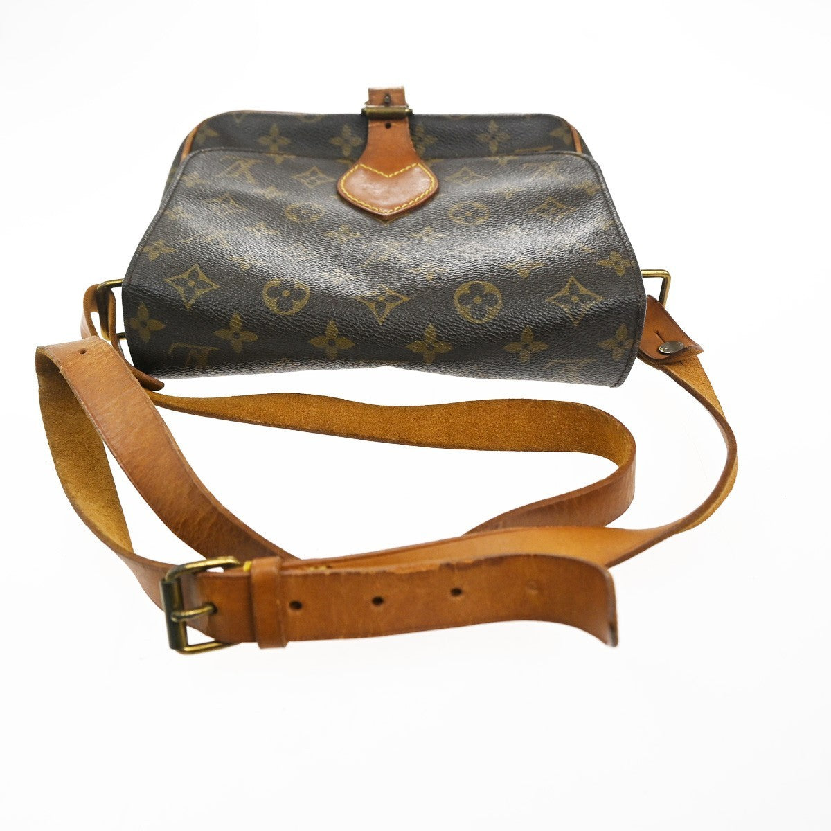 LOUIS VUITTON Cartouchiere MM Shoulder Bag Monogram Leather Brown M51253 62KC516