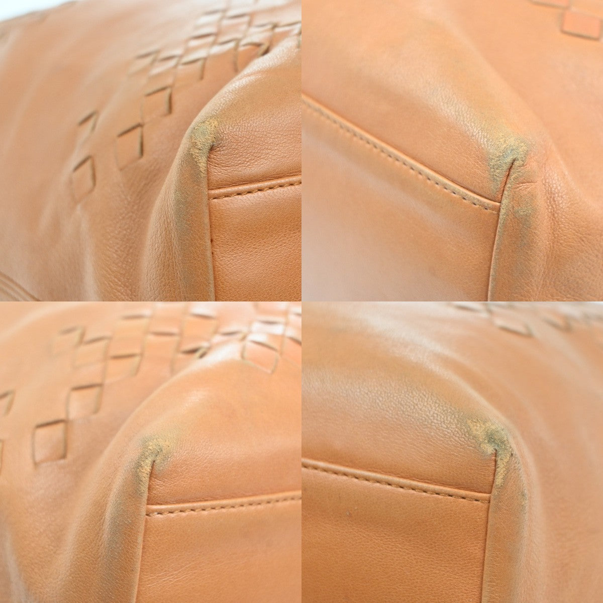 BOTTEGA VENETA Logo Intrecciato Shoulder Hand Bag Leather Orange Italy 89KC708
