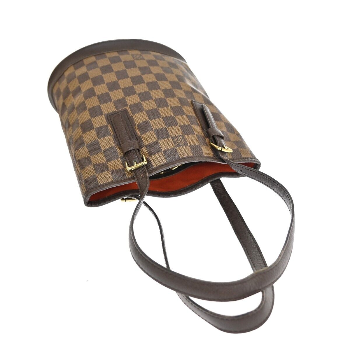 LOUIS VUITTON Marais Shoulder Bag Damier Ebene Leather Brown N42240 84EA283