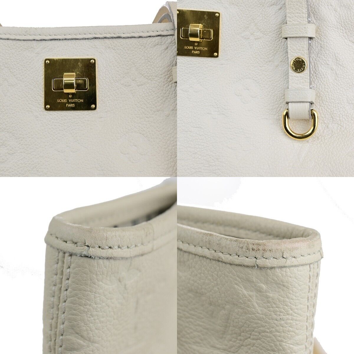 LOUIS VUITTON Citadin PM Shoulder Bag Monogram Empreinte White M40554 71ED350