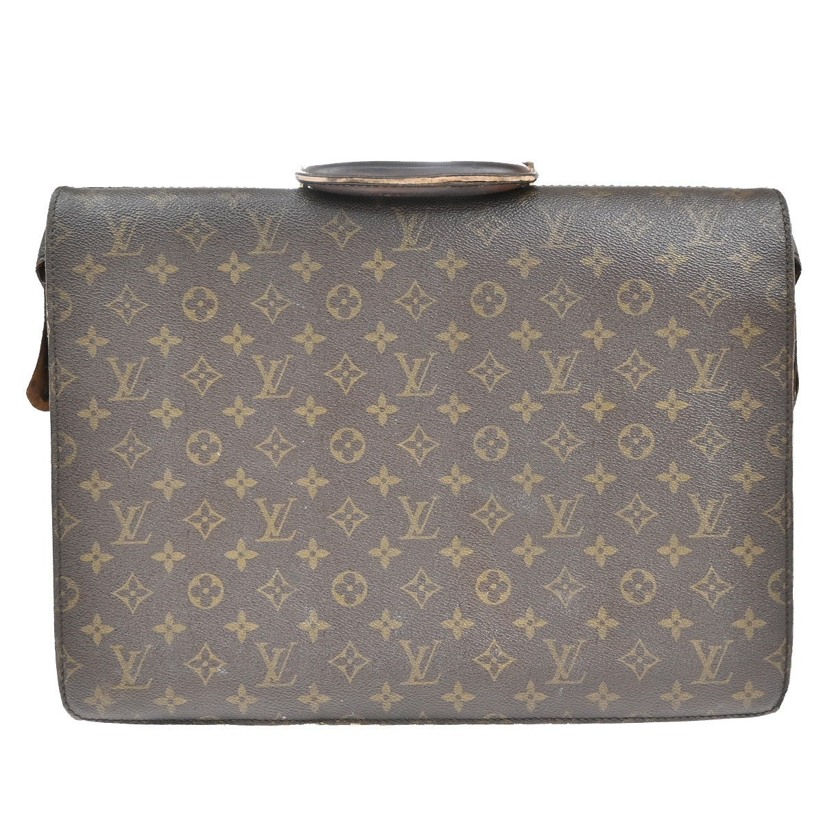 LOUIS VUITTON Serviette Fermoir Business Hand Bag Monogram Brown M53305 02KB490