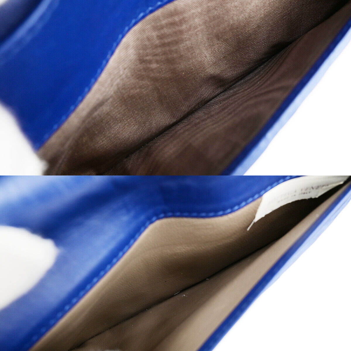 BOTTEGA VENETA Logo Intrecciato Long Bifold Wallet Leather Blue SHW 39SJ343