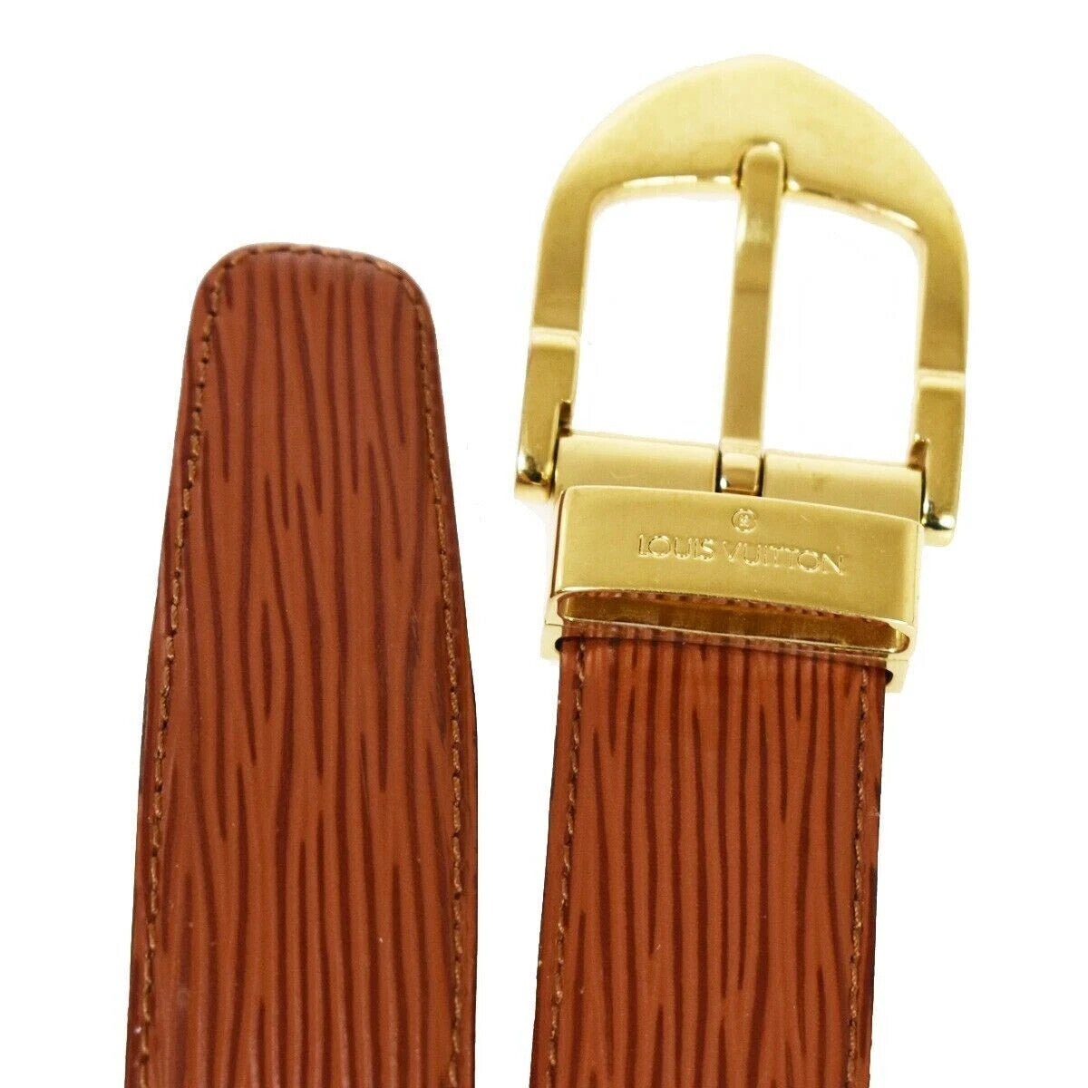LOUIS VUITTON Ceinture Classic Belt Epi Leather 84/34 Brown Accessory 66YC265
