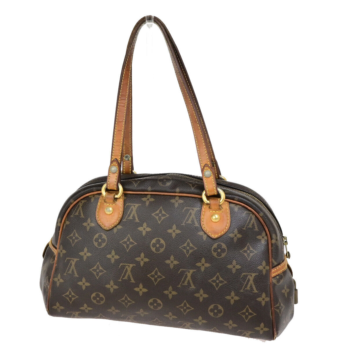 LOUIS VUITTON Montorgueil PM Shoulder Bag Monogram Leather Brown M95565 02SJ548