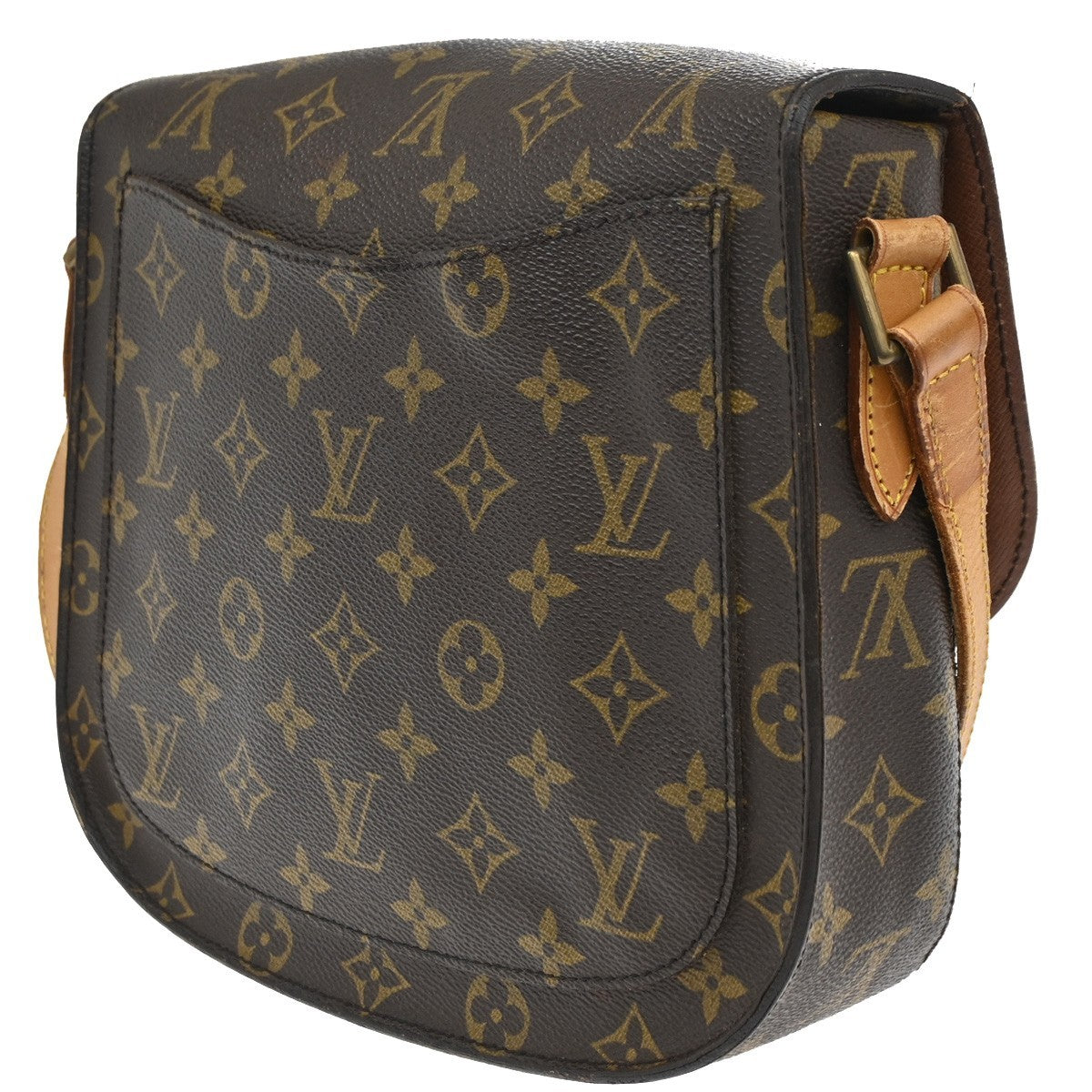 LOUIS VUITTON Saint Cloud GM Shoulder Bag Monogram Leather Brown M51242 39CA330